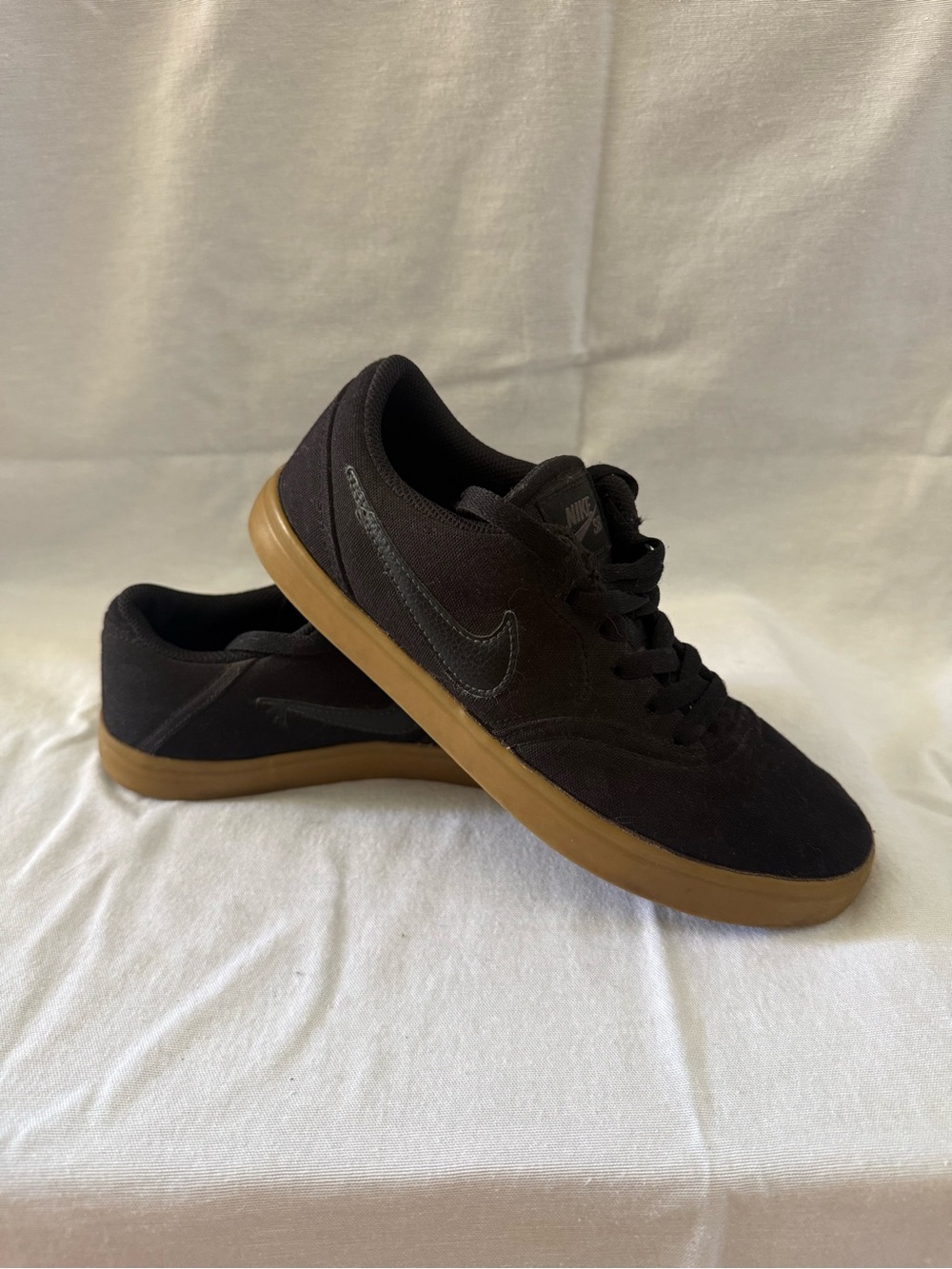 Nike Men’s Black Suede Sneakers with Gum Outsole